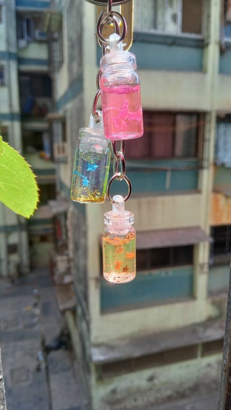 #creativity #keychains #fun #diy Creativity Is Intelligence Having Fun, Emo Accessories, Mini Bottle, Cute Emo, Mini Bottles, Cute Easy Drawings, Cute Stationery, Having Fun, Art Materials