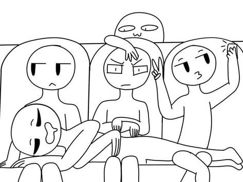 Ride Drawing, Drawing Meme, Draw The Squad, Drawings Of Friends, Drawing Expressions, Drawing Templates, Funny Drawings, Poses References, Car Ride