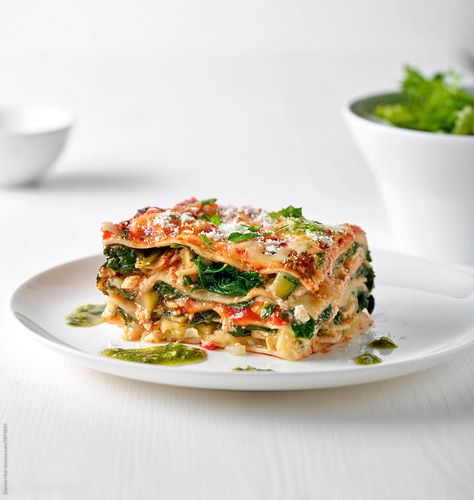 slice-of-vegetarian-lasagna Lasagna Photography, Grandma Photos, Vegetarian Lasagna, Lasagna, Food Photography, Plating, Photography, Lasagne