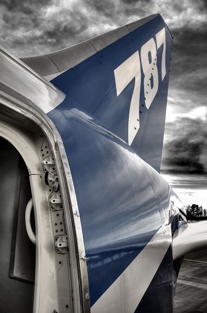 the tail of a Boeing 787 Dreamliner. 787 Dreamliner, Boeing 787 8, Boeing 787 Dreamliner, Airplane Wallpaper, Blue Tail, Airplane Photography, Boeing Aircraft, Passenger Aircraft, Air Flight