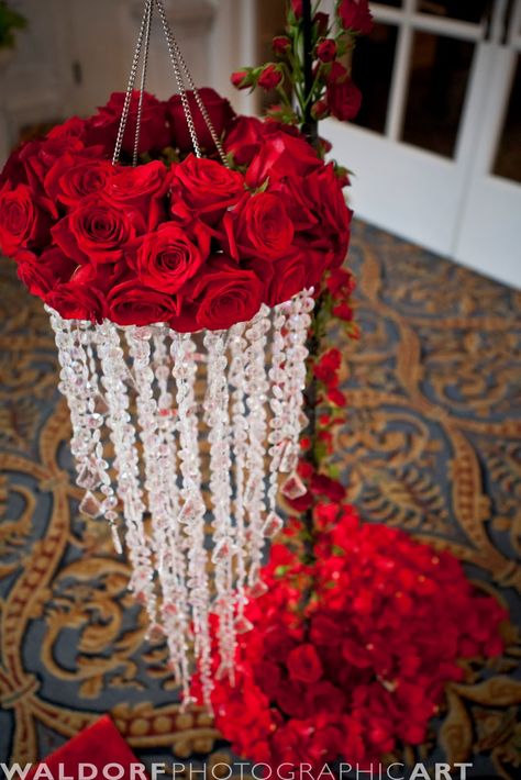 Roses Only, Red Rose Wedding, The Color Red, Rose Crystal, Wedding Stage Decorations, Ceremony Inspiration, Fantasy Wedding, Stage Decorations, Deco Floral