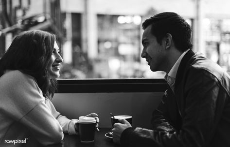 Couple drinking coffee at a cafe | free image by rawpixel.com Bored People, Respect People, I Have A Boyfriend, Divorce Humor, Best Dating Apps, Yoga Posen, Flirting Moves, Single Mom Quotes, Finding God