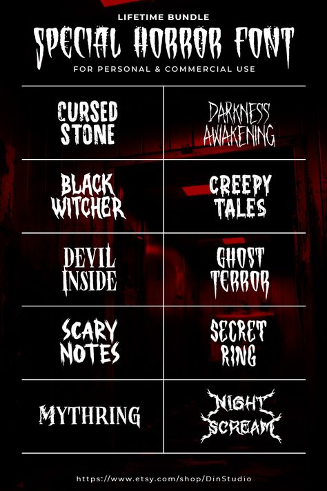 Canva Horror Font, Horror Title Ideas, Horror Design Ideas, Horror Lettering, Fonts For Edits, Horror Graphic Design, Mental Prison, Happy Halloween Font, Horror Logo