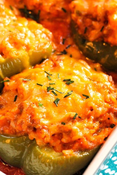 Stuffed Peppers With Sausage, Italian Sausage And Rice, Rice Stuffed Peppers, Sausage And Rice, Meat Entrees, Stuffed Peppers With Rice, Sausage Rice, Hot Sausage, Sausage And Peppers