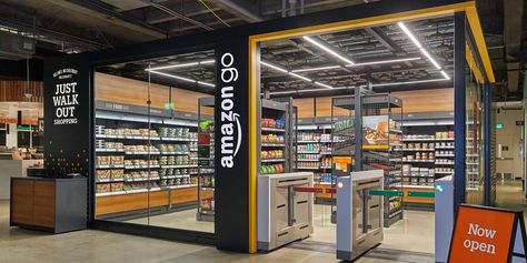 Vending Machine Design, Amazon Go, Digital Retail, Smart Refrigerator, Grocery Store Design, Amazon Store, Container Store, Store Opening, Display Design