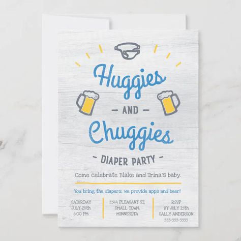 Huggies and Chuggies Diaper Party Invitation | Zazzle.com Diaper Party Invitations, Diaper Party, Gender Reveal Party Invitations, Adoption Day, Baby Shower Diapers, Baby Shower Gender Reveal, Envelope Liners, Reveal Parties, Gender Reveal Party