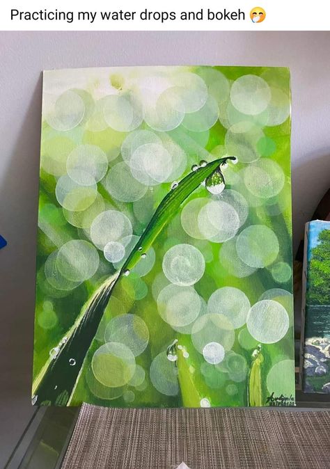 Water Drop Painting, Bokeh Painting, Bokeh Art, Sky Art Painting, Nature Artists, Landscape Art Painting, Painting Art Lesson, Nature Art Painting, Diy Canvas Art Painting