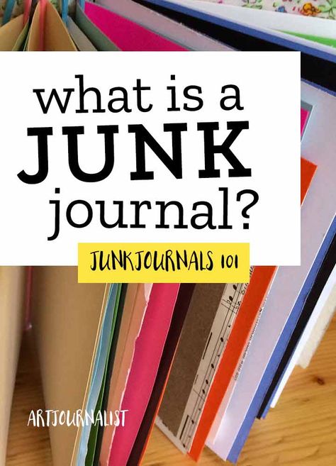 What is a Junk Journal? Junk Journaling 101 for Beginners Journaling 101, Journal D'art, Smash Journal, Folding Origami, Junk Mail, Glue Book, Vintage Junk, Vintage Junk Journal, Diy Journal