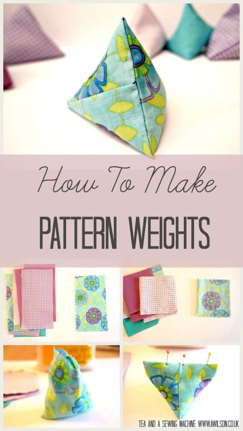 how to make pattern weights tutorial Pattern Weights, Triangular Pattern, Sewing Bee, Sew Ins, Sewing Projects For Beginners, Sewing For Beginners, Sewing Accessories, Free Sewing, Sewing Patterns Free