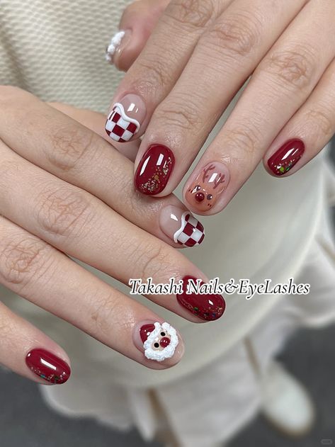 #SportsOnTikTok #xuhuong #nailbox #noimidepsaigon #nailhcm #naildesign... | TikTok Xmas Nails, Red Nails, Christmas Nails, Make Your Day, Vintage Christmas, Get Started, Nail Designs, Make Your, Nail Art