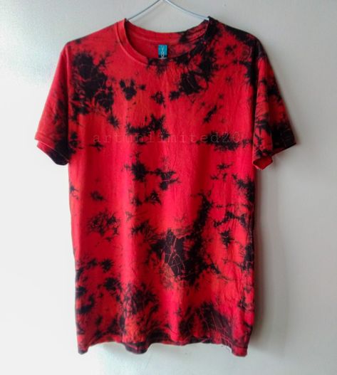 Red And Black Tie Dye, Tye Die Shirts, Hoodie Man, Diy Tie Dye Shirts, Tie Dye Tshirt, Tie Dye Crafts, Tie Dye Fashion, How To Tie Dye, Tie Dye Diy