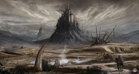 ArtStation - Wasteland, Maxim Lingert Barren Wasteland Concept Art, Metal Apocalypse, Waste Land, Post Apo, Mind Palace, Night Rain, Location Inspiration, Environment Art, Conan The Barbarian