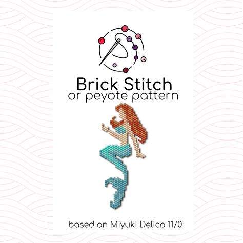 Brick Stitch Tutorial, Simple Beaded Necklaces, Miyuki Delica Beads, Pendant Keychain, Design Palette, Brick Stitch Earrings, Brick Stitch Pattern, Keychain Charm, Beaded Earrings Patterns