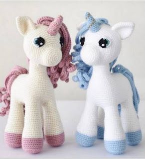 Crochet Unicorn Pattern, Unicorn Stuffed Animal, Crochet Eyes, Crochet Unicorn, Unicorn Pattern, Unicorn Toys, Haken Baby, Crochet Collection, Crochet Animal Patterns