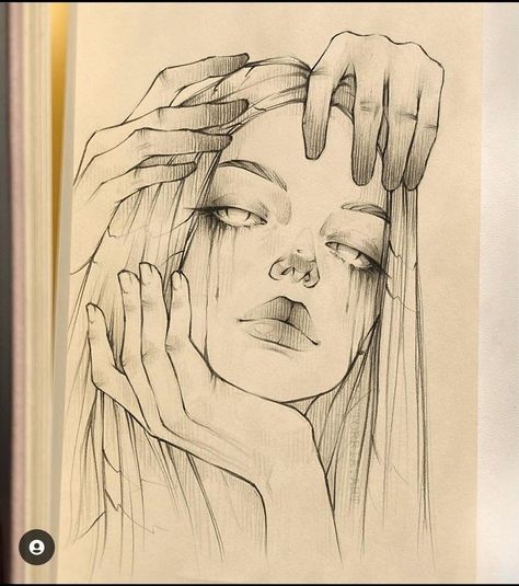 Beauty Art Drawings, Arte Sketchbook, Art Drawings Sketches Creative, Sketchbook Inspiration, Hand Art Drawing, Art Inspiration Painting, Book Art Drawings, Art Tutorials Drawing, 인물 사진