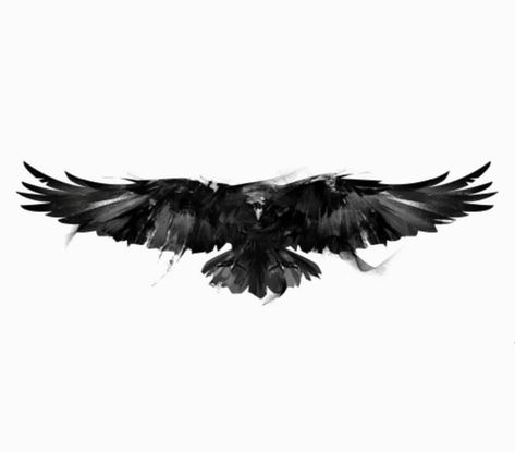 Raven Tattoo Men, Raven Wings Tattoo, Black Crow Tattoos, Beautiful Spine Tattoos, Small Eagle Tattoo, Rabe Tattoo, Crow Tattoo Design, Spine Tattoo Ideas, Vogel Tattoo