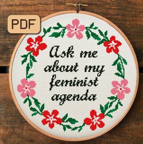 Modern Cross Stitch Patterns, Modern Cross Stitch, Instant Download Etsy, Embroidery Patterns, Cross Stitch Patterns, Cross Stitch, Pattern