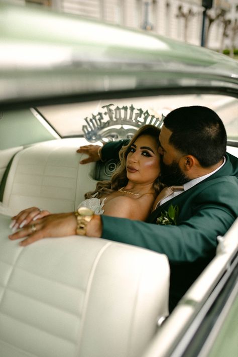 Low Rider Wedding Pictures, Lowrider Couple Photoshoot, Lowrider Wedding Ideas, Low Rider Engagement Photos, Chicano Wedding Ideas, Low Rider Wedding, Chicano Photography, Lowrider Wedding, Chicano Wedding