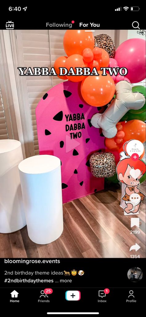 Birthday Birthday Theme, Two Year Old Birthday Party Gender Neutral, Fun 2nd Birthday Party Ideas, Fun Second Birthday Ideas, Birthday Party Themes For 2nd Birthday, Two Boujee Birthday Theme, 2 Year Twin Birthday Party, Flinstones Birthday Party Food Ideas, Yabba Dabba Doo Birthday