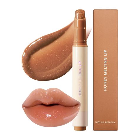 Nature Republic HONEY MELTING LIP 13-14 GLITTER (MAPLE GLITTER)
#viralbeauty
Amazon Affiliate Korean Lips, Tinted Gloss, Nature Republic, Lip Crayons, Manuka Honey, Dark Skin Makeup, Lip Glow, Soft Lips, Lip Plumper