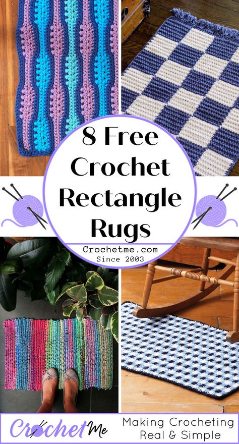 Crochet Rugs Rectangle, Rectangle Rug Crochet Pattern, Crochet Rectangle Rug Pattern Free, Crochet Kitchen Rug, Knitted Rugs Pattern Free, Crochet Rug Patterns Free Rectangle, Crochet Rectangle Rug, Crochet Rug Free Pattern, Crochet Rugs Free Patterns Easy