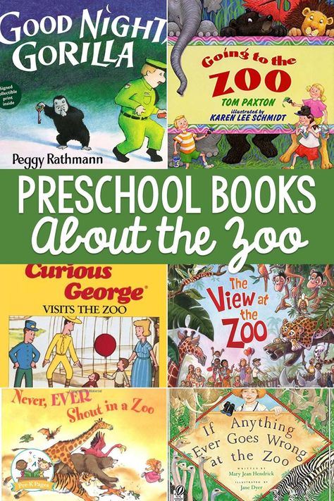 preschool books about the zoo Zoo Animal Books For Preschool, Zoo Books For Preschool, Zoo Curriculum Preschool, Pre K Zoo Activities, Zoo Lesson Plans Preschool, Zoo Theme Preschool Activities, Zoo Dramatic Play Preschool, Zoo Art Preschool, Zoo Preschool Activities