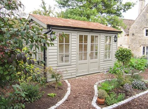 Apex Garden Room in Ash Aesthetic Home Design, Garden Room Interiors, Garden Shed Interiors, Insulated Garden Room, Office Company, Garden Cabins, Apex Roof, Garden Workshops, Shed Colours