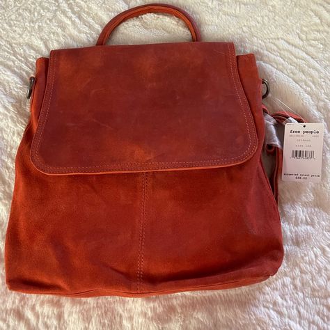 Beautiful New With Tags ‘Free People’ Crimson (Orange) Color 100% Cow Leather Distressed Suede Convertible Backpack Purse Bag. Photos Show Dimensions. Magnetic Snap Closure. One Carrying Handle And Two Detachable Straps At The Bottom. Cotton Lining. Two Interior Open Side Pockets; Plus One Interior Zipped Side Pocket. Currently Says “Sold Out” On The Fp Website. Leather Backpack Handbag, Inktober 2024, Suede Backpack, Free People Bags, Suede Purse, Leather Backpack Purse, Convertible Backpack, Backpack Bag, Purse Bag