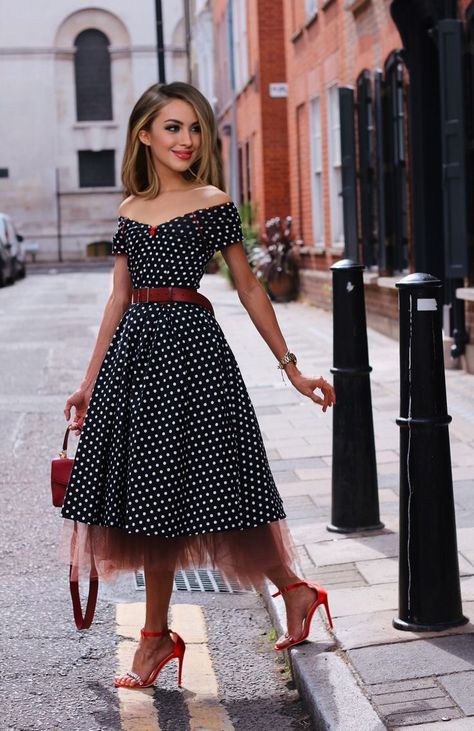 Polka dot dress vintage