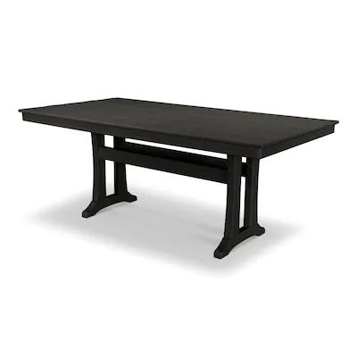 Dining Rectangle Patio Tables at Lowes.com Exterior Dining, Plastic Dining Table, Garden Ideas Diy, Plank Table, Decks And Patios, Dining Table Online, Outdoor Dining Tables, Outdoor Dining Spaces, Home Interior Design Ideas