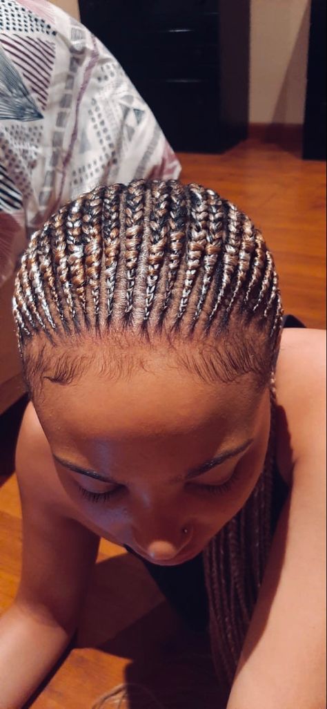 #cornrows #silver #brown Brown Cornrows, Cornrows Braids, Braids, Hair, Silver, Plaits