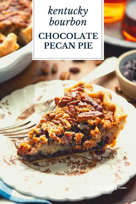 For an easy dessert that will wow your guests, whip up a classic bourbon chocolate pecan pie. The old-fashioned Southern treat is rich, chocolatey, buttery, crunchy -- and ready for the oven in about 10 minutes! Bourbon Chocolate Pecan Pie, Bourbon Pecan Pie Recipe, Chocolate Bourbon Pecan Pie, Dessert For Thanksgiving, Bourbon Chocolate, Bourbon Pecan Pie, Derby Pie, Chocolate Bourbon, Chocolate Pecan Pie