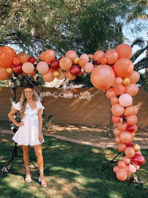 Balloon Arch With Neon Sign, Balloon Arch With Sign, Arch With Neon Sign, Bridal Shower Balloon Arch, Floral Balloon Arch, Shower Balloon Arch, Bridal Shower Balloon, Crawfish Boil Party, Paris Bridal Shower