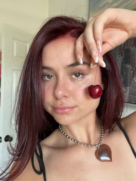 Dyed Hair Pale Skin, Cherry Wine Hair, Red Hair Pale Skin, Cherry Coke Hair, Hair Pale Skin, Cherry Red Hair, Cherry Coke, Wine Hair, Cherry Hair