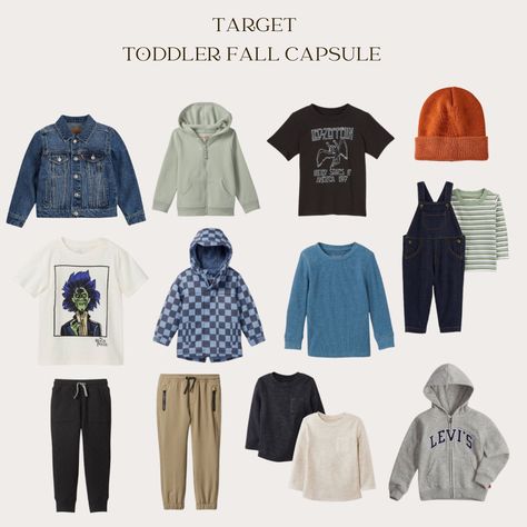 Toddler Boy Capsule Wardrobe, Toddler Fall Fashion, Clothing Capsule, Toddler Boy Clothing, Fall Winter Capsule Wardrobe, Toddler Fall, Winter Capsule Wardrobe, Spring Capsule Wardrobe, Boy Clothing