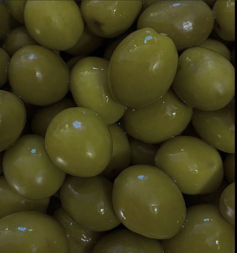 Green olives Olives Photography Food Styling, Green Olives Aesthetic, Olive Green Pictures, Olives Aesthetic, Pilates Aesthetics, Olive Green Aesthetic, Spring Picnic, Green Pictures, Close Up Photography