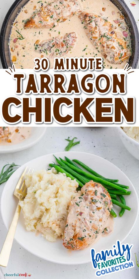 Tarragon Cream Sauce, Beef And Noodles Crockpot, Tarragon Chicken Recipe, Spaetzle Recipe, Tarragon Chicken, Delicious Chicken Dinners, Cook Recipes, Crockpot Beef, Yummy Chicken Recipes