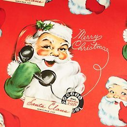 Modern Christmas Gift Wrapping, Hello Santa, Vintage Christmas Wrapping Paper, Pink Wrapping Paper, Vintage Christmas Gifts, Wrapping Paper Design, Holiday Wrapping Paper, Old Fashioned Christmas, Holiday Gift Wrap