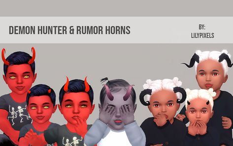 Sims 4 Demon Mod, Sims 4 Cc Horns Patreon, Sims Horns Cc, Sims 4 Cc Demon Tail, Sims 4 Horns Accessories, Sims 4 Cc Demon Horns, Demon Hunter, Sims 4 Children, Sims House Design