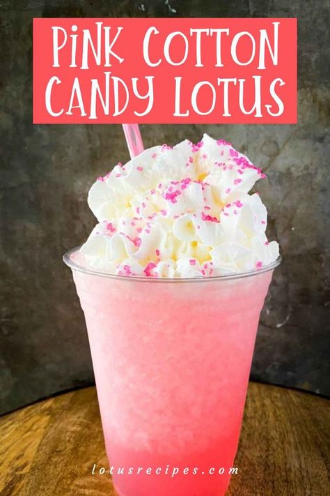 pink cotton candy lotus-pin image Pink Lotus Energy Drink Recipes, Lotus Drink Flavors, Lotus Drink Ideas, Lotus Recipes, Lotus Drinks, Lotus Recipe, Drink Flavors, Lotus Energy, Cotton Candy Drinks