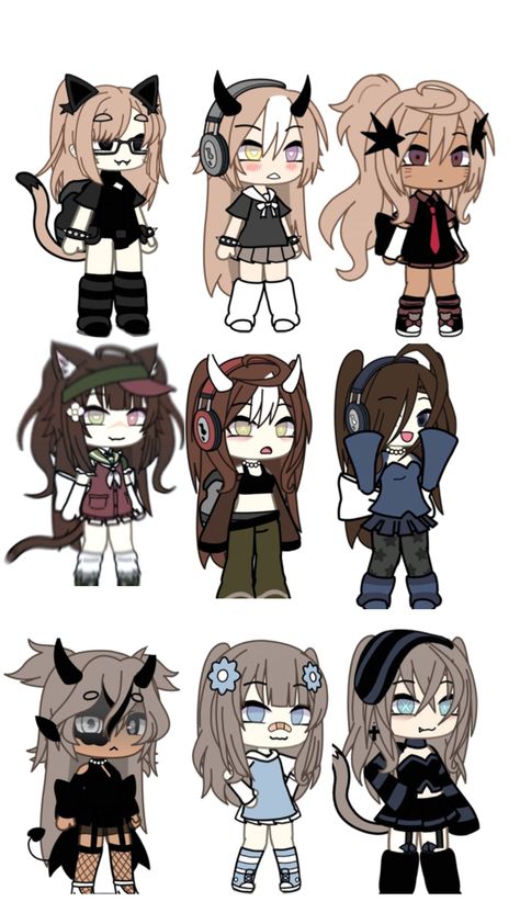 Gacha Outfit Gacha Life, Gacha Life Sleep Outfits, Gacha Life Oc, Gacha Base Poses Cute, Outfit Gacha, Cute Iphone Wallpaper Tumblr, Cute Eyes Drawing, Characters Inspiration Drawing, Chibi Anime Kawaii