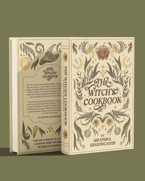 Studio Charmy | The Witch's Cookbook! 🪄 Happy to finally share this month's book club design! The way I wish this book was actually real 😭 And the fact… | Instagram Cook Book Covers Ideas, Magic Book Cover, Spell Book Cover, Cookbook Cover Design, Spells Book, Book Cover Art Design, Tags Design, Cookbook Design, Witch Books