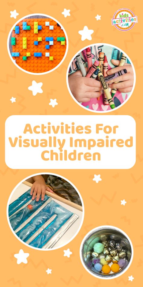 Sped Sensory Activities, Activities For Vision Impaired Seniors, Cortical Vision Impairment Activities, Visual Impairment Activities, Visually Impairment, Vision Therapy Activities, Disabilities Activities, Cvi Activities, Braille Activities