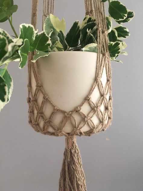 Diy Macrame Plant Hanger Pattern, Vintage Plant Hanger, Jute Macrame, Plant Hanger Macrame, Wall Plant Hanger, Macrame Plant Hanger Patterns, Macrame Planter, Diy Macrame Plant Hanger, Diy Plant Hanger