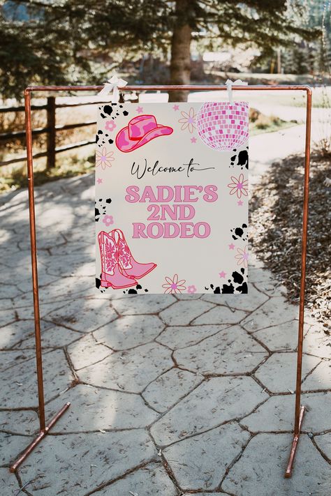 Two Step Birthday Party, Ain’t My First Rodeo It’s My Second, Disco Cowgirl 2nd Birthday, Ain’t My First Rodeo Party Girl, 3rd Rodeo Birthday Party Girl, 1st Birthday Cowgirl Theme, Cowgirl Toddler Birthday Party, Rodeo 2nd Birthday Girl, Second Rodeo Birthday Party Girl