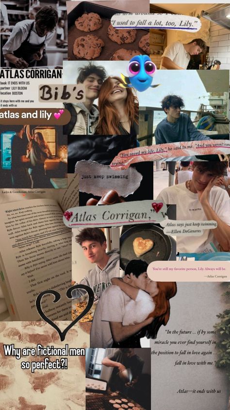 #atlascorrigan #coho #colleenhoover #collageart #itendswithus #booksaesthetic #booktok #books #bookshuffles Romance Books Aesthetic Wallpaper, Atlas Corrigan, Booktok Books, Teenage Books To Read, Literary Characters, Colleen Hoover Books, Good Romance Books, Sports Romance, Book Wallpaper