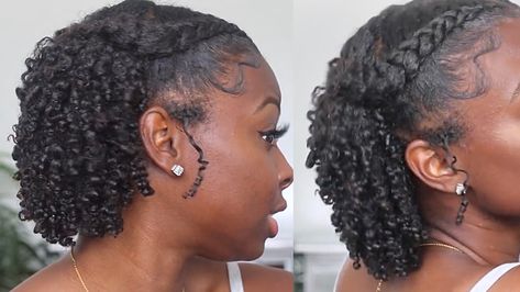 Natural Curly Hairstyles Type 4, Wash And Go Braided Hairstyles, Low Maintance Hairstyles For Black Women, 2 Braids In The Front With Hair Down Natural Hair, Easy Type 4 Hairstyles, Wash And Go Natural Hair Type 4c Short, Protective Styles For Type 4 Natural Hair, Natural Short Protective Hairstyles, Wash And Go Short 4c Hair