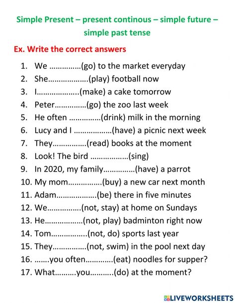 Simple Past Worksheet, Simple Past Tense Worksheet, Unseen Passage, Tense Worksheet, Speaking Topics, Past Tense Worksheet, Tenses Exercises, All Tenses, Valentine Doodle