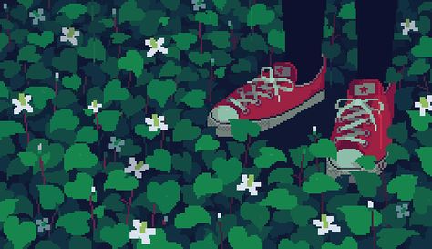 isnt this so pretty? Pixel Desktop Wallpaper, Pixel Kawaii, Pixel Art Gif, How To Pixel Art, Image Pixel Art, Wallpaper Seni, Pixel Art Landscape, Arte Gif, 8 Bit Art