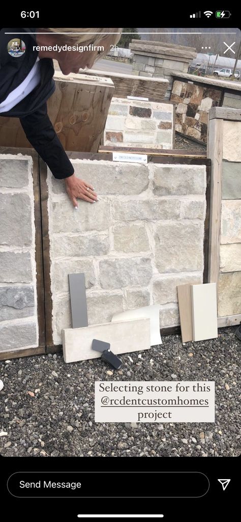 Stone Veneer Exterior, Stone Exterior Houses, Exterior Remodel, Exterior Stone, Home Fireplace, Farmhouse Exterior, Exterior Siding, Brick And Stone, House Goals